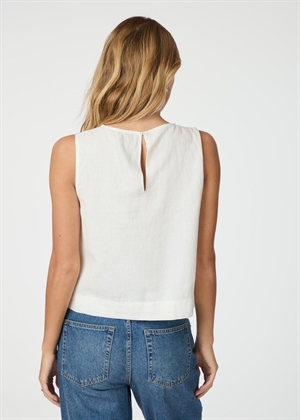 Svetlana linen top White Neo Noir